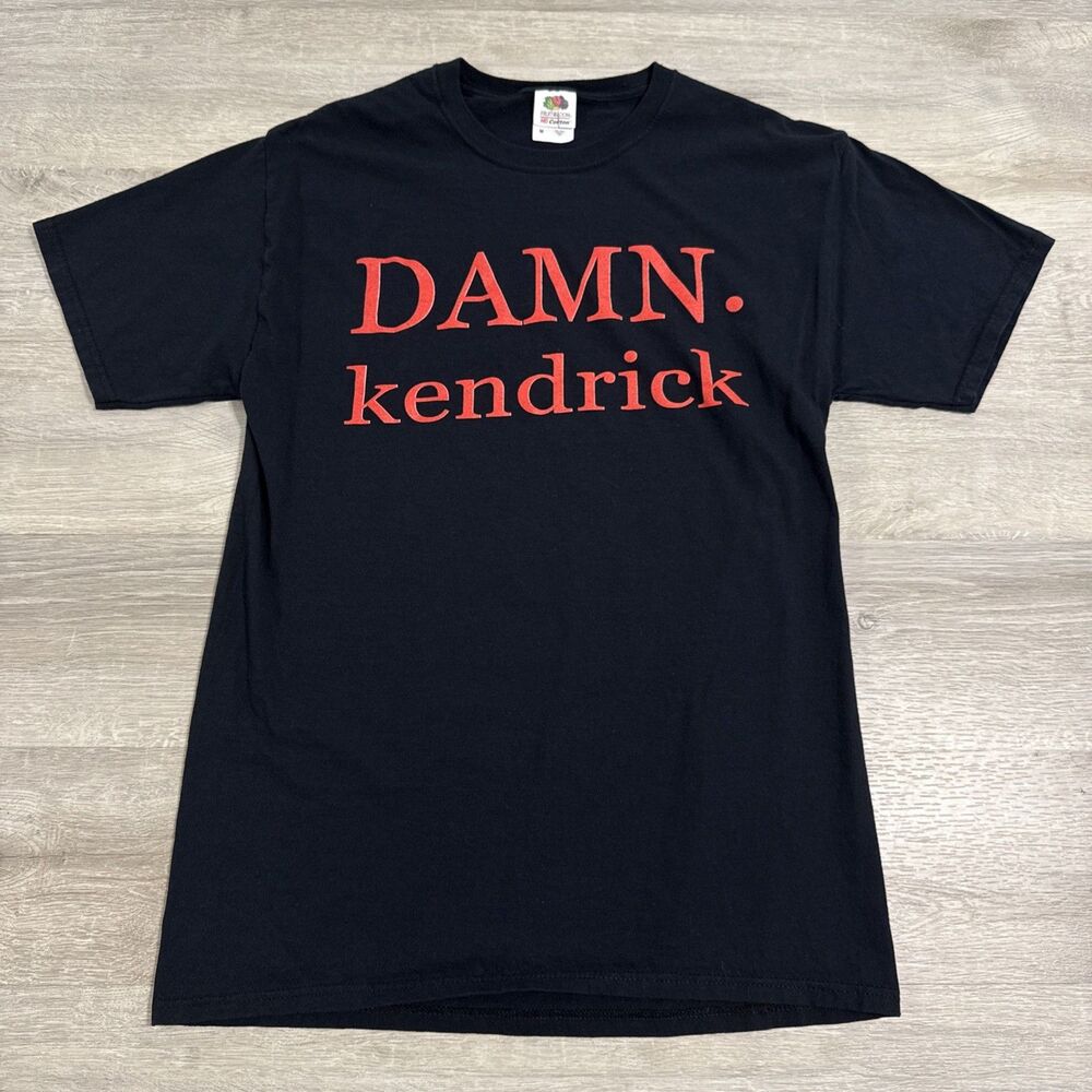 Kendrick Lamar Shirt DAMN Championship Tour 2018 Men's Black Medium Cotton Tee